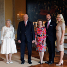 15. mai: Kongeparet holder mottakelse for alle landets ordførere på Det kongelige slott. Kronprinsparet og Prinsesse Astrid, fru Ferner, er også til stede. Foto: Anette Karlsen / NTB scanpix.